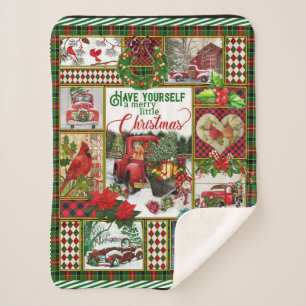 Cadeau de Noël Camion Rouge Voiture Couverture de 