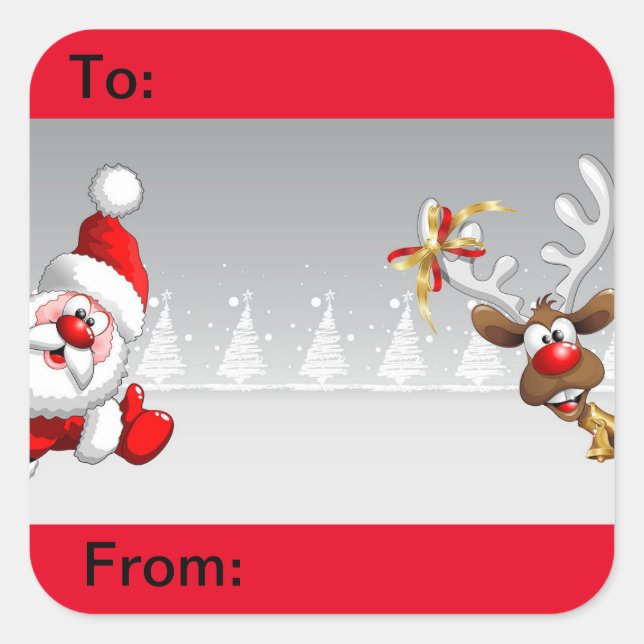 Cadeau de Noël étiquettes (Devant)