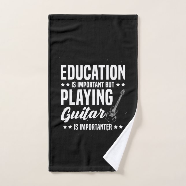 Cadeau de Noël | Jouer à la guitare est important (Serviette à main)