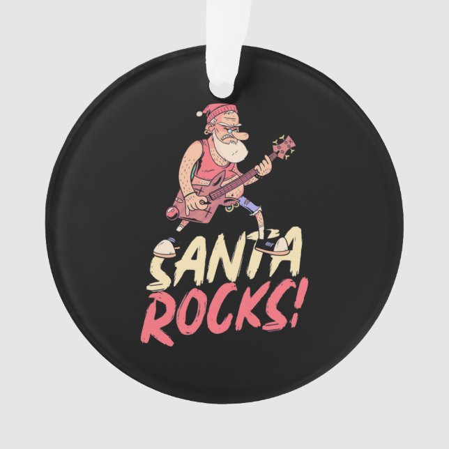 Cadeau de Noël | Père Noël Rocks Guitare (devant)