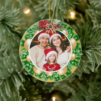 Cadeau de Noël personnalisé avec ornements dorés f