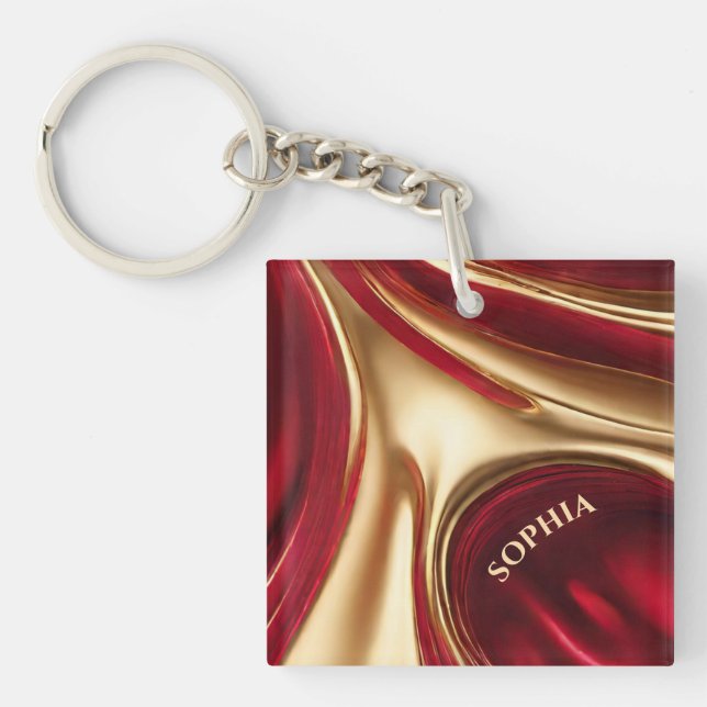 Cadeau de Noël personnalisé pour elle-rouge et or- (Devant)