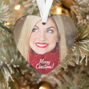 Cadeau de Noël photo personnalisée - Ornement acry