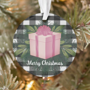 Cadeau de Noël Plaid Buffalo Rose
