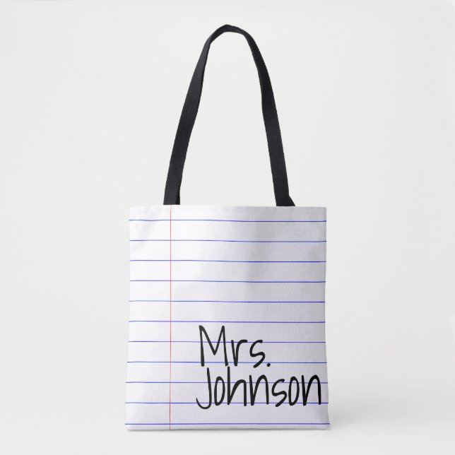 Cadeau de papier de sac fourre-tout à professeur (Devant)