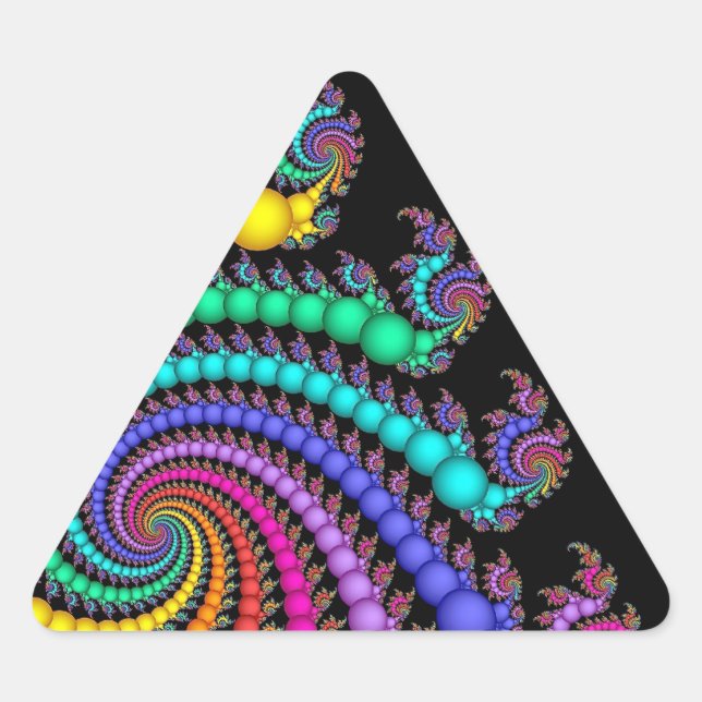 Cadeau de perles Sticker triangle Gay pride arc-en (Devant)