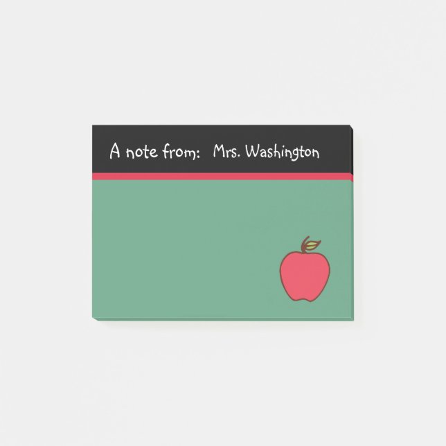 Cadeau de Post-It Notes du professeur au tableau n (Devant)