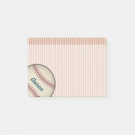 Cadeau de Post-It rayés personnalisés de baseball