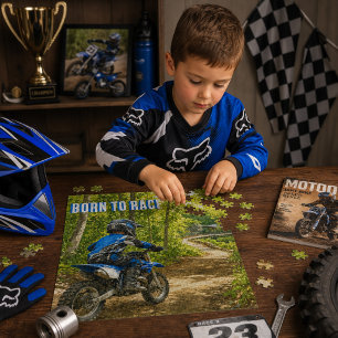Cadeau de puzzle de course de motocross pour garço