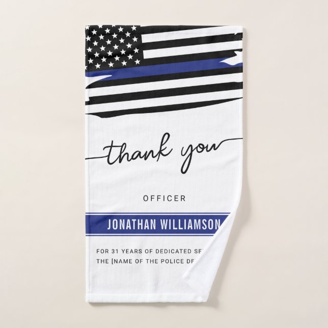 Cadeau de retraite d'un policier de Merci sur mesu (Serviette à main)