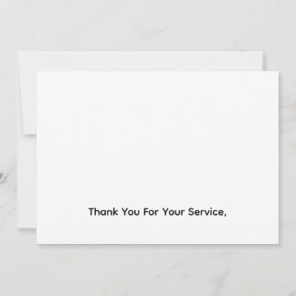 Cadeau de service militaire patriotique Merci aux