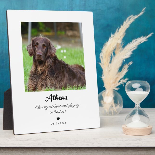Cadeau de souvenir d'animal de compagnie | Plaque  (Côté)