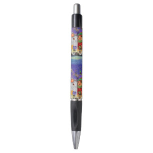 Cadeau de stylo de Noël avec des Gnomes en couple