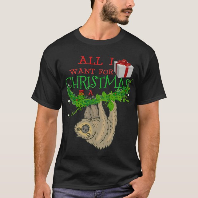 Cadeau de T-shirt de Noël de paresse (Devant)