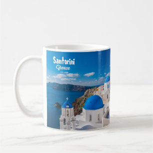 Cadeau de tasse à café panoramique Santorin Grèce