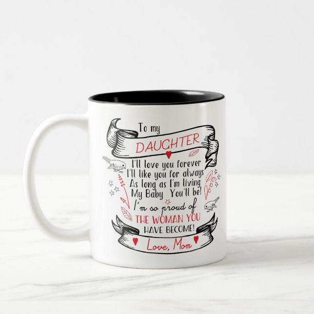 Cadeau de tasse de café de fille de maman fière (Gauche)