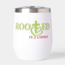 Cadeau de tumbler chrétien enraciné dans le Christ
