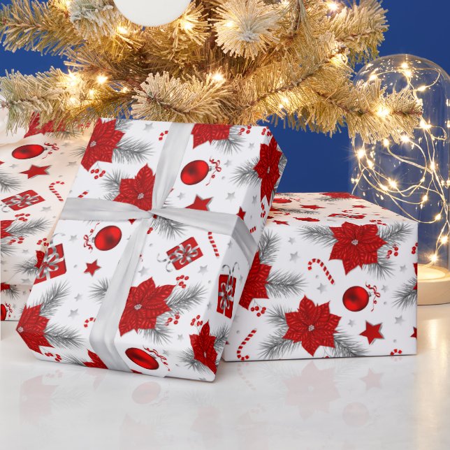 Cadeau Décor de Noël papier d'emballage motif (Vacances)