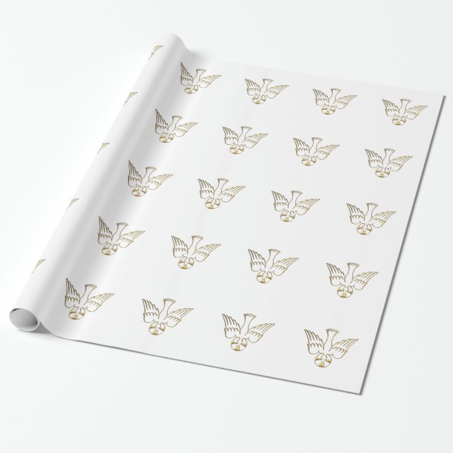 Cadeau Descente d'or du papier d'emballage de (Déroulé)