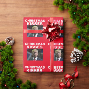 CADEAU DONALD TRUMP CHRISTMAS KISS KISSES WRAPPER PAPIER