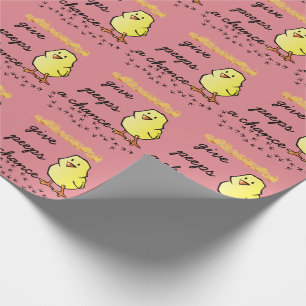 Cadeau Donnez à des piaulements un papier d'emballage
