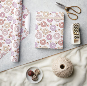 Cadeau Donut sucré avec papier d'enveloppement d'arrosage