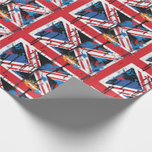 Drapeau britannique Graffiti Art Papier d'envelopp