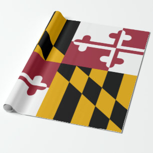 Cadeau Drapeau de l'État du Maryland papier d'enveloppeme
