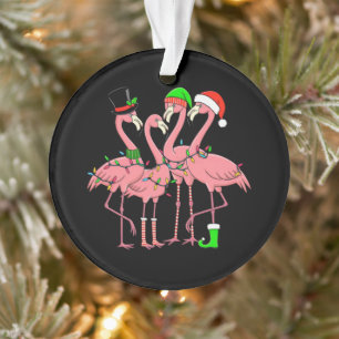 Cadeau drôle de Noël de flamant rose amateur de fl