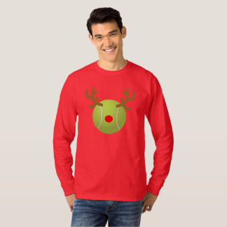 cadeau drôle de Noël de T-shirt de tennis de renne