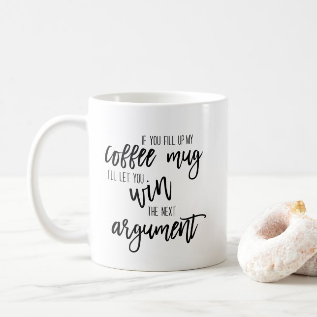 Cadeau drôle de tasse de café (Avec donut)