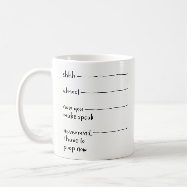 Cadeau drôle de tasse de café - vous pouvez parler (Gauche)