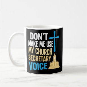 Cadeau drôle de tasse de secrétaire café d'église