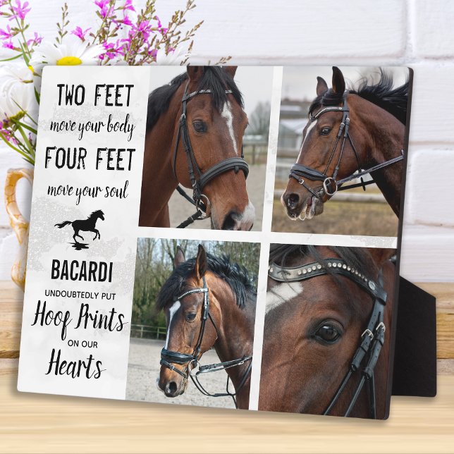 Cadeau du Cheval Photo Collage Plaque (Créateur téléchargé)