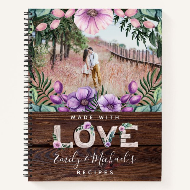 Cadeau du Mariage du journal personnalisé Rustic B (Devant)