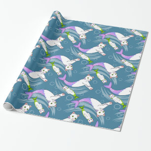Cadeau École de papier d'emballage de Purrmaids