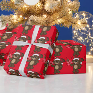 Cadeau Écureuil de Noël Papier d'emballage de vacances