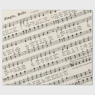 Cadeau Édition 1850 Jingle Bells Papier d'enveloppement d