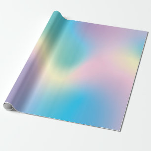 Cadeau Élégance holographique : Papier d'enveloppement su
