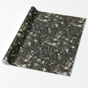 Cadeau Élégant papier d'emballage en satin noir