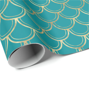 Cadeau Élégant papier d'enrobage Motif de pétoncle d'o