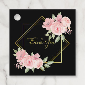 Cadeau Elégant rose noire roses merci les étiquettes de f
