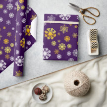 Élégants flocons d'argent or papier d'enveloppemen