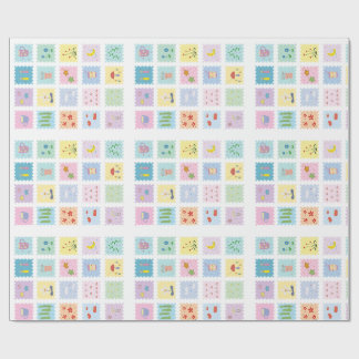 Cadeau Éléments mignons enveloppent le papier