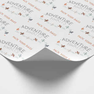 Cadeau Emballez vos sacs Adventure Await Wrapping Papier