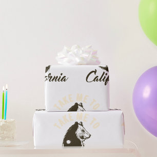 Cadeau Emmenez-Moi Au Papier D'Enveloppement De Californi