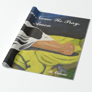 Cadeau En Jésus Nom Nous Prions Papier Enveloppant