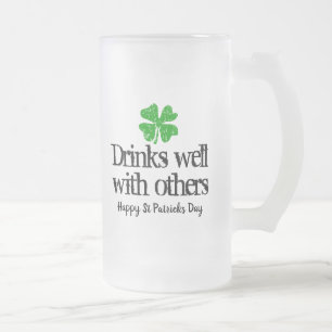 Cadeau en verre drôle de tasse de bière pour le