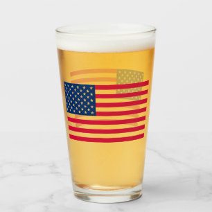 Cadeau en verre du drapeau américain patriotique
