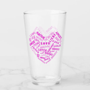 Cadeau en verre texte amoureux multilingue